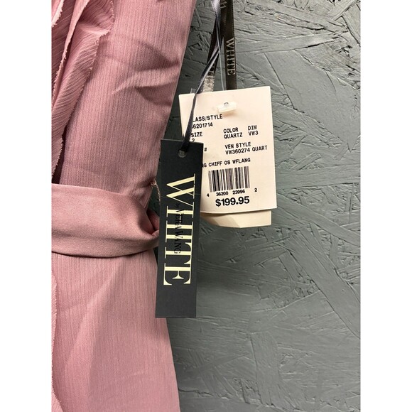 White by Vera Wang Women’s 2 Quartz Pink One Shoulder Ruffle Formal Dress NWT - Picture 11 of 15